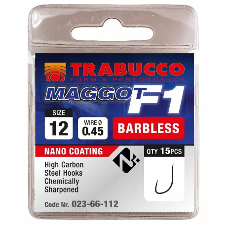 Trabucco - Haken Maggot F1 Barbless - Trabucco 1 Trabucco - Haken Maggot F1 Barbless - Trabucco